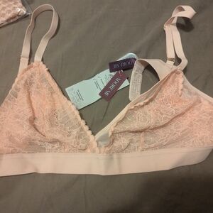 NWT Adore Me Peach Pietra Bra and Panty Set